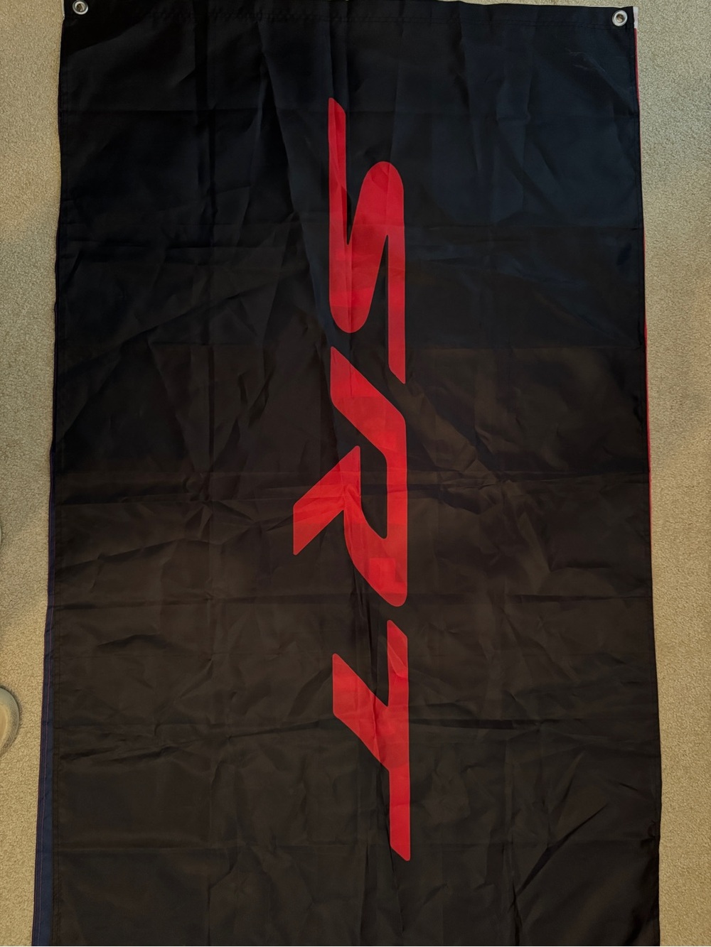 Black Banner Flag with Red SRT Logo